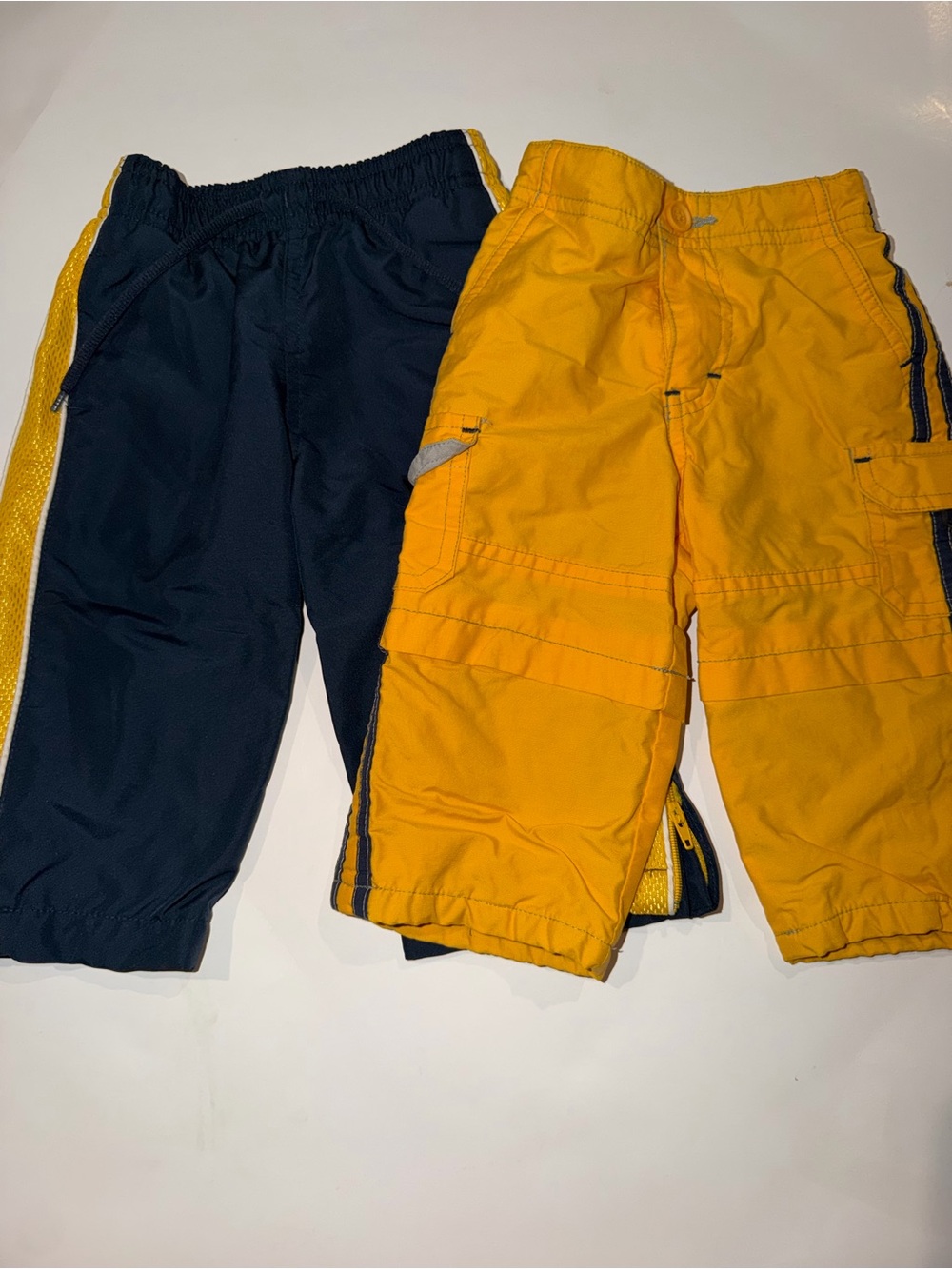 Old Navy Toddler 6-12M Pants Lot 2 - Convertible Cargo Shorts Navy Track Pants